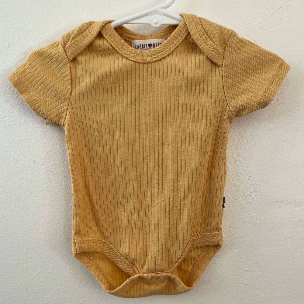 Two Rabbit + Bear Organic Cotton Onesies Size 0-3mos